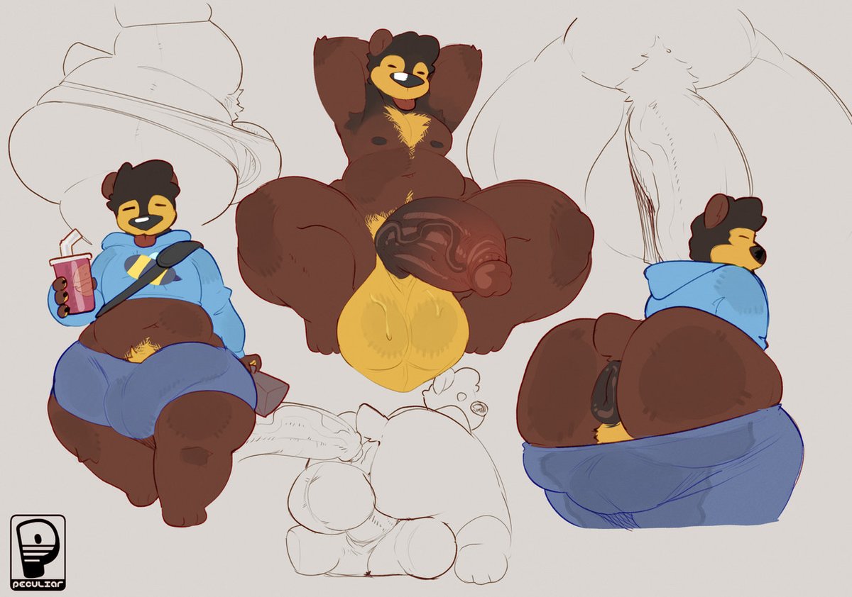 ZelldaVa's tweet photo. struggling to make this out of embarassment but here is art that ive made and the artists that i am inspired by style wise and just overall
credits are as follows. bear is peculiart dog dude is gooniesan and of course the goat gege akutami... https://t.co/ck994KDEHp