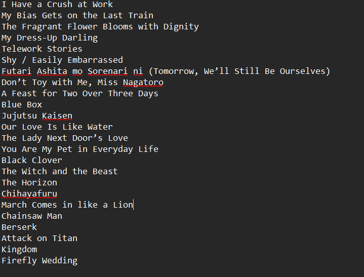incometax_fraud's tweet photo. manga recommendations pls. these are the ones i read last year + till date. Preferably romcom/slice of life. Ill take isekai as well as long as its not manhwa slop + does anyone know how to import your comick list cause they merked that site. https://t.co/55QgR3F0ln