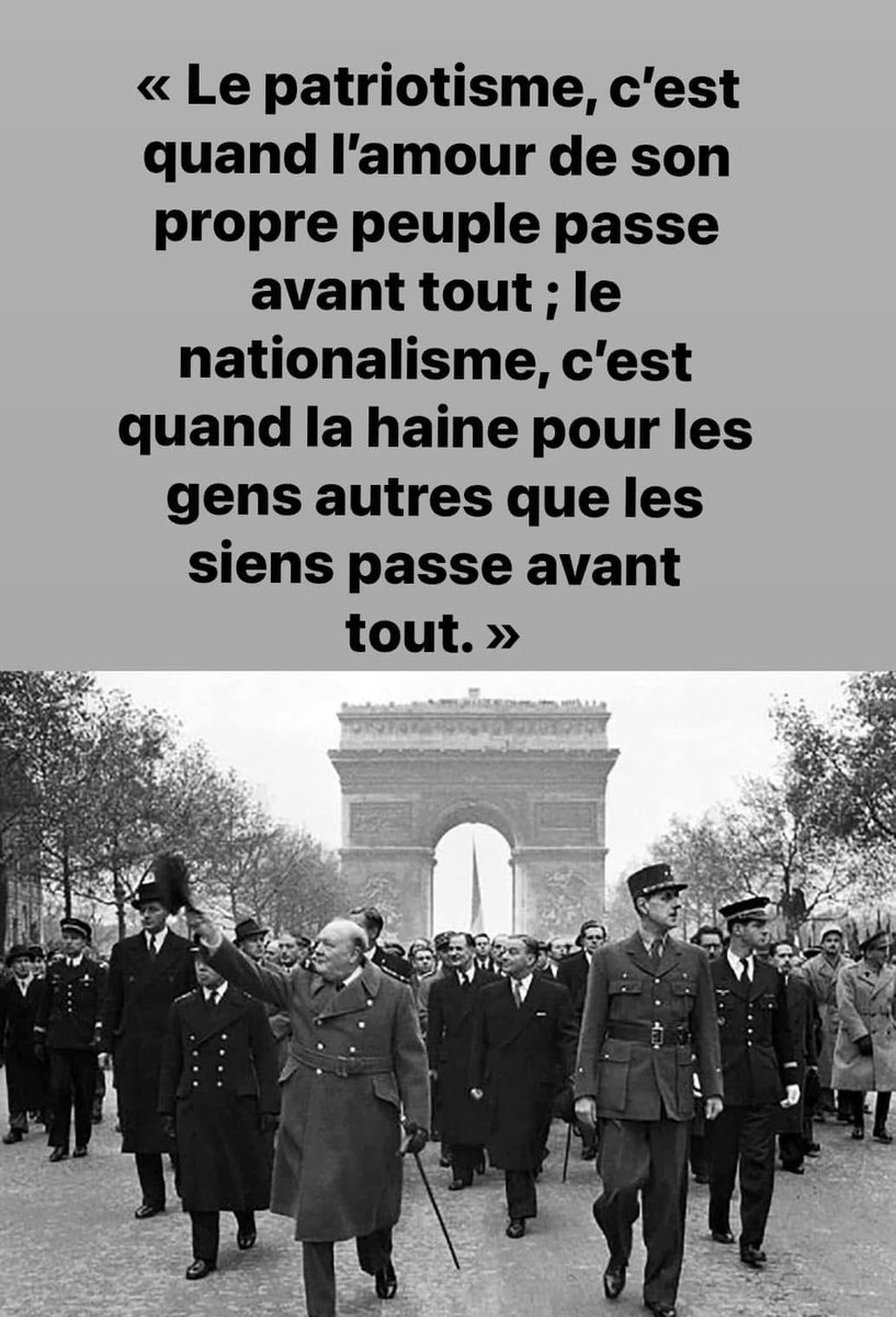 YNHallak's tweet image. “#Patriotism is when love of your own people comes first; #nationalism, when hate for people other than your own comes first.” (#CharlesdeGaulle)