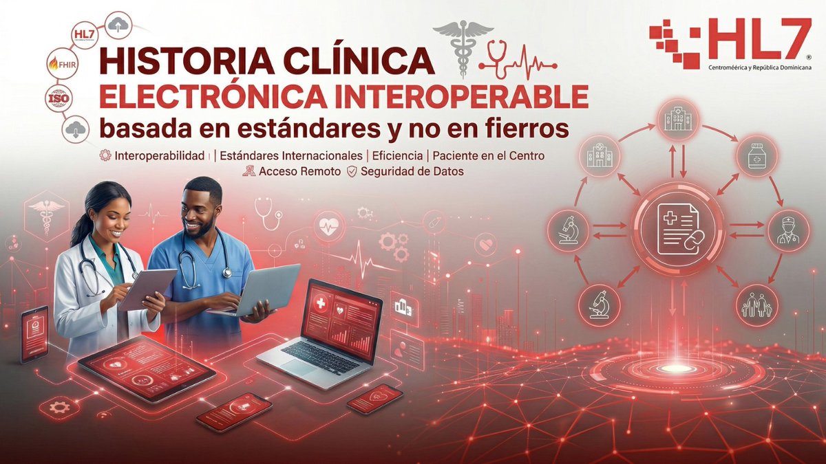 HL7CAM's tweet photo. 💡 ¿HCE interoperables… o solo más tecnología?

Te invitamos al conversatorio: Historia Clínica Electrónica Interoperable basada en estándares y no en fierros

📅 16 abril
🕔 5PM Guatemala
🕕 6PM Panamá / Rep. Dominicana

🔎 Conversación práctica sobre #FHIR, interoperabilidad y gobernanza de datos en salud.

🎤 Panel:

➤ Oscar Lazala (@HL7CAM, RD)
➤ Adriana Vallejo (México)
➤ Diego Alonso (Argentina)
➤ Juan C. Sarabia (Belice)

👉 Regístrate: https://t.co/ZIRnQqNqob

#HL7 #Interoperabilidad #SaludDigital #HealthTech #DigitalHealth #HealthData #HealthIT #LatAm