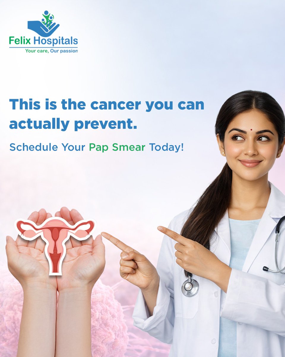 WellnessFelix's tweet photo. Cervical cancer is one of the few cancers we can prevent and detect early. Awareness, vaccination, and regular screening can save countless lives.
#CervicalCancer #CancerPrevention #HPVVaccine #Gynecology #RegularCheckup #MedicalAwareness #FelixHospitals https://t.co/u4PH1XDLFf