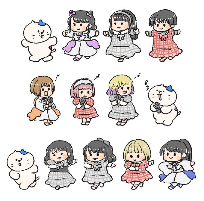 sagaouji's tweet image. ことし50周年✨サン・ベンディング東北様(@sunvendingtohok )より発注いただき🥫

POEMにレッスンしてもらう、にゃんベン&amp;amp;poemちゃんを描きました✨

支社長うえの様(@uenoai_poem )より「かわいい！似てる！」とおほめいただきたました☺️

この絵はどんなところに登場するかなあ？