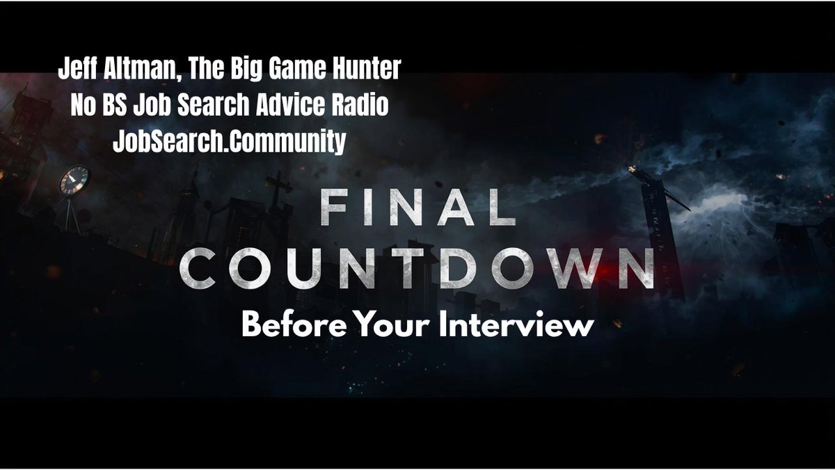 JeffAltmanCoach's tweet photo. EP 1736 Final things to do before an interview & other activities https://t.co/6XCRzBIvSa #careerpodcast #podcast #nobsjobsearchadviceradio #jobsearchcoaching #asktheexpert #asktheexperts #interviewprep #jobinterviewprep #interviewpreparation #jobinterviewpreparation https://t.co/PHmEKyggYJ