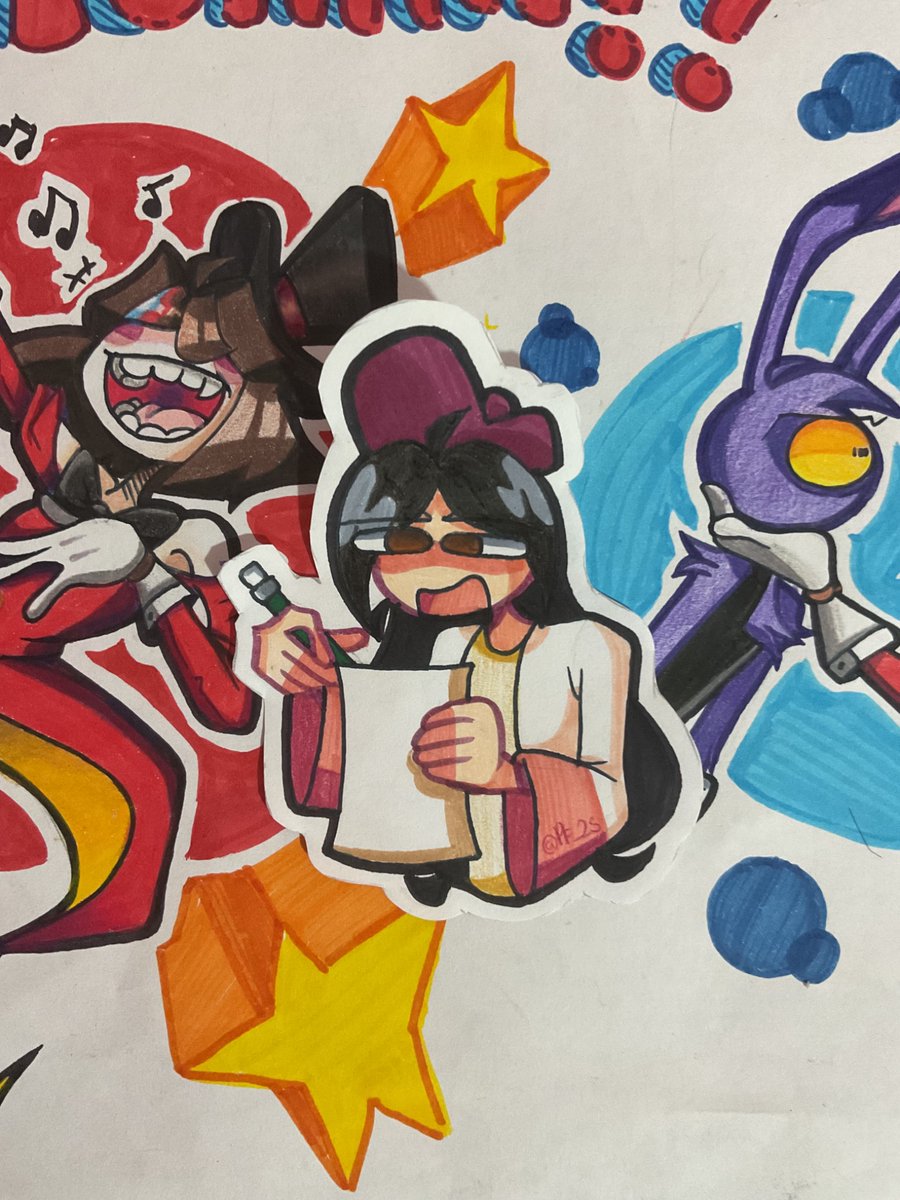 PadFlore_25's tweet photo. Pomni?!❤️💙✨🎪 
Es la primera y última vez que la dibujo así XD
#tadc #pomni #theamazingdigitcalcircus #jax https://t.co/ExZc5a7rhk
