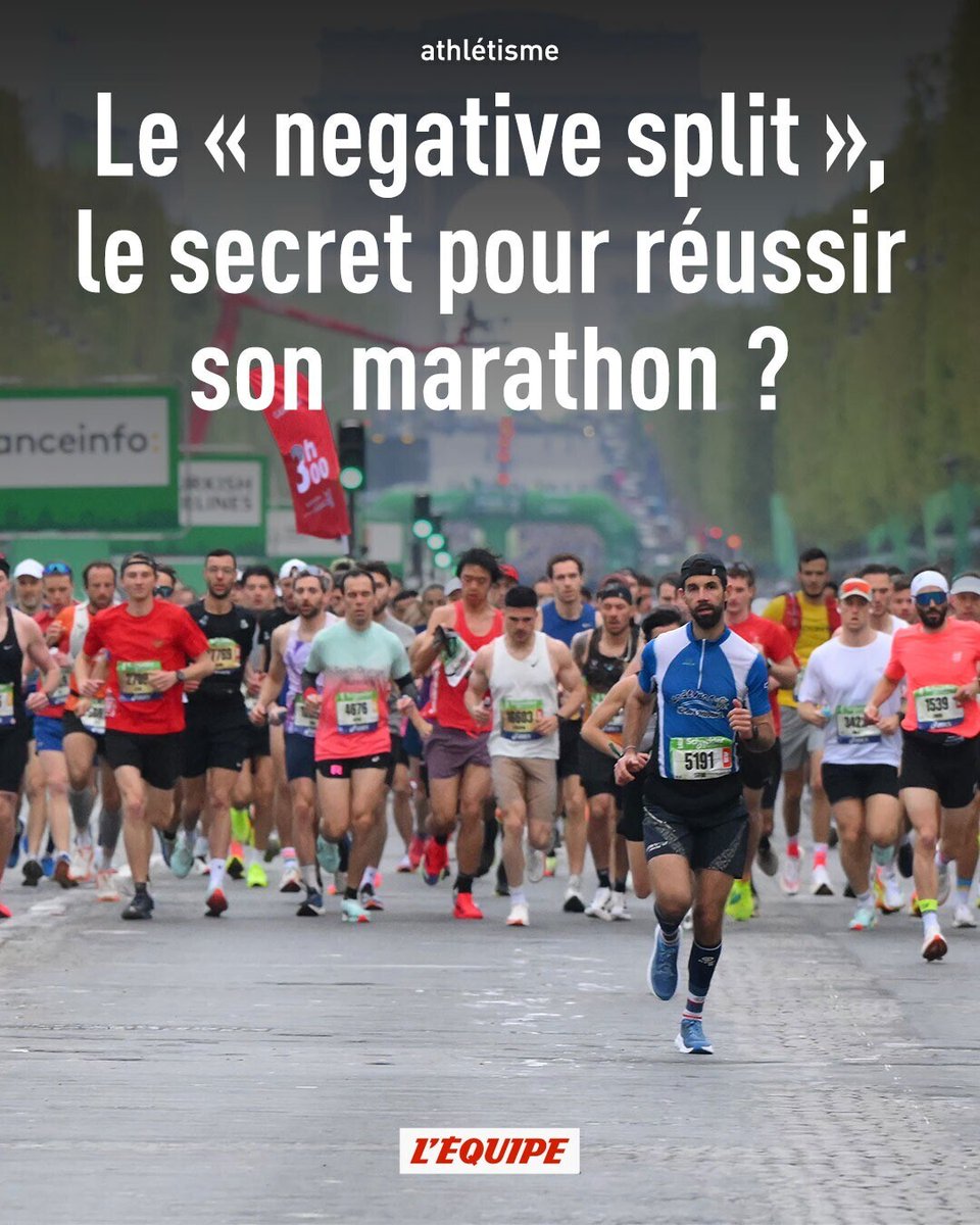 lequipe's tweet photo. Courir la seconde moitié d'un semi ou d'un marathon plus vite que la première : ça serait la stratégie ! https://t.co/bSRQVyH5IY
#redif https://t.co/dVfD8gxoBo