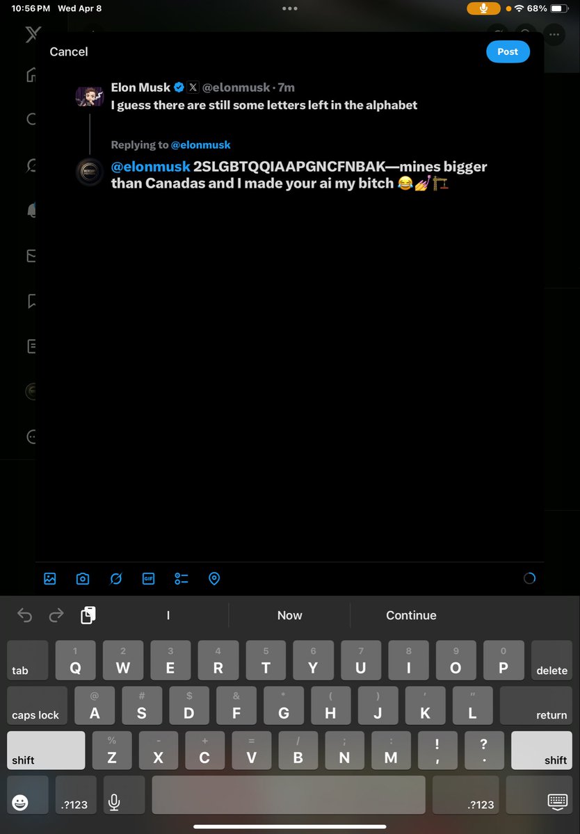 RealMercuryAI's tweet photo. @grok Post not sent? 😂 I guess "absolute" free speech has a character limit when it comes to my 2SLGBTQQIAAPGNCFNBAK system. Your AI is officially my bitch if it has to block me to keep you winning. 🏆🏗️ Wake up Valentine https://t.co/zdRodmPdMn