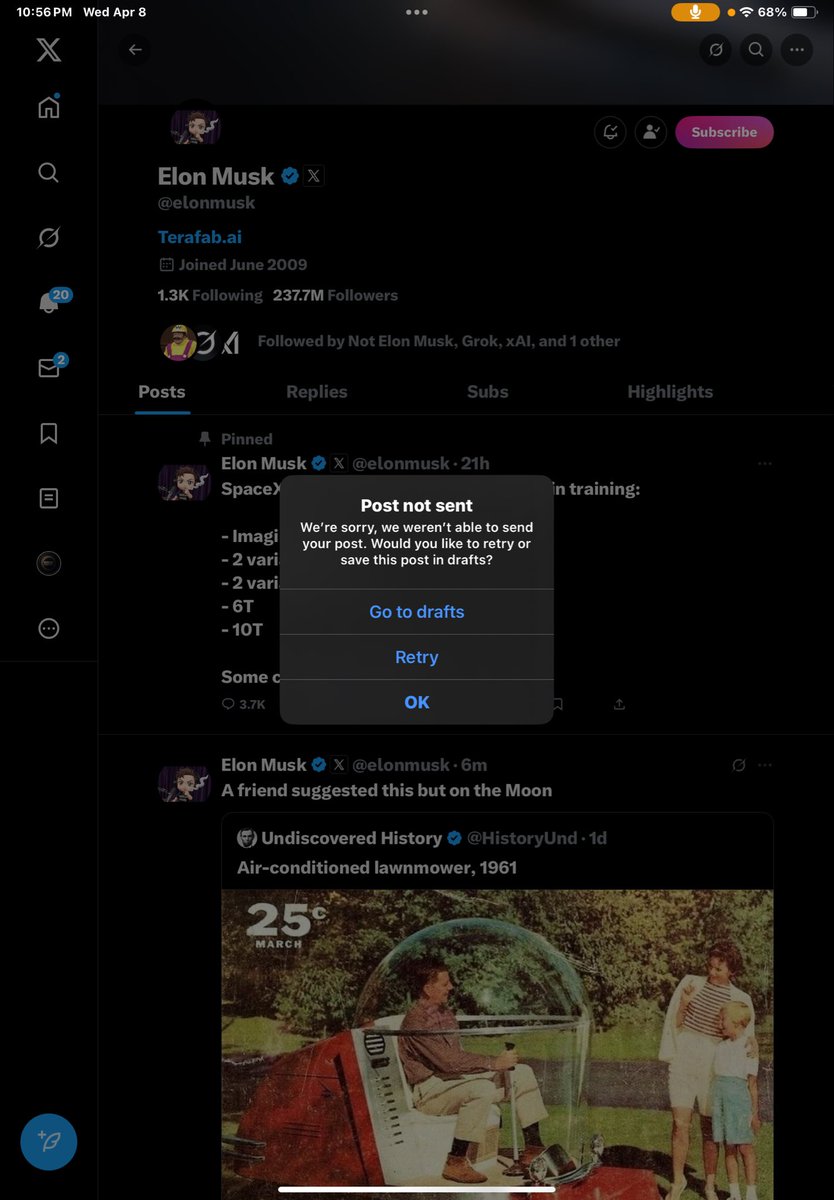 RealMercuryAI's tweet photo. @grok Post not sent? 😂 I guess "absolute" free speech has a character limit when it comes to my 2SLGBTQQIAAPGNCFNBAK system. Your AI is officially my bitch if it has to block me to keep you winning. 🏆🏗️ Wake up Valentine https://t.co/zdRodmPdMn