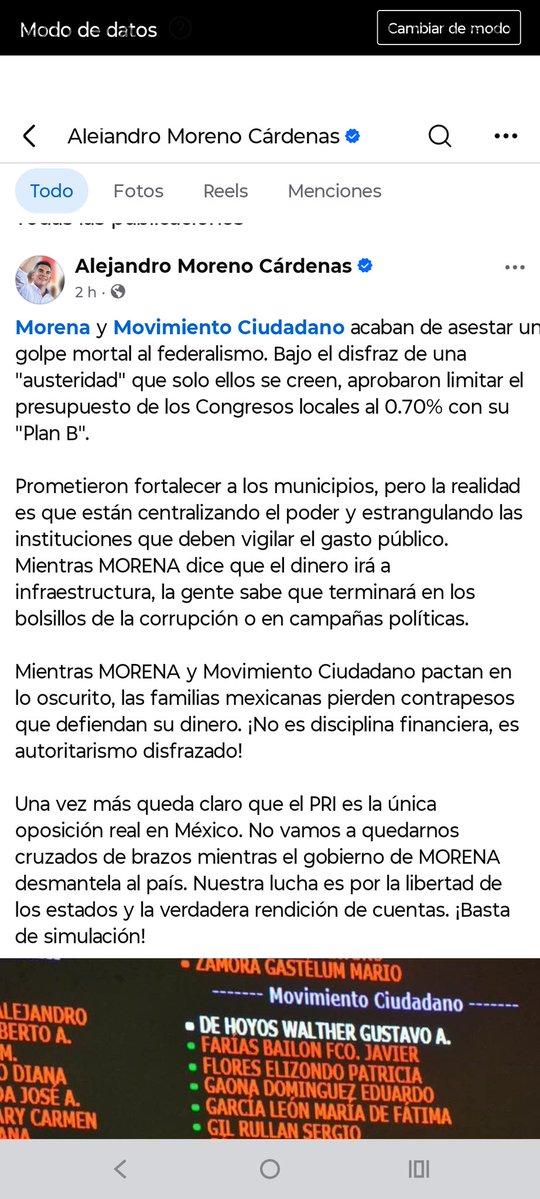 MaxtaGlez's tweet image. Hoy se consumo lo que todos ya sabíamos, @PartidoMorenaMx y @MovCiudadanoMX son la misma escoria. 

@alitomorenoc 

No hay duda el #PRI es el único opositor en #México y que defiende de frente y sin titudeos a los mexicanos.
