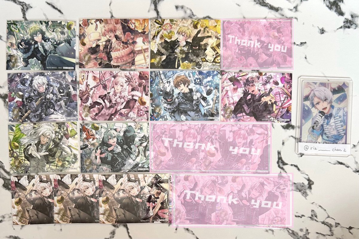 ria____chan2's tweet photo. 【交換・譲渡】アイナナ 9周年 10周年
アソビストア 特典 ブロマイド

譲：☆大和 ☆三月 ☆ナギ 楽 天 龍之介 百 千 悠 ☆巳波 フラウェ☆ピタゴラ
TRIGGER Re:vale ☆ŹOOĻ

求：MEZZO" or 100円
＞MEZZO"含む場合 環 壮五

譲渡は☆のみ
9周年⇔10周年◎

検索からでもお気軽にお声掛けください https://t.co/PB3dhFGV0l