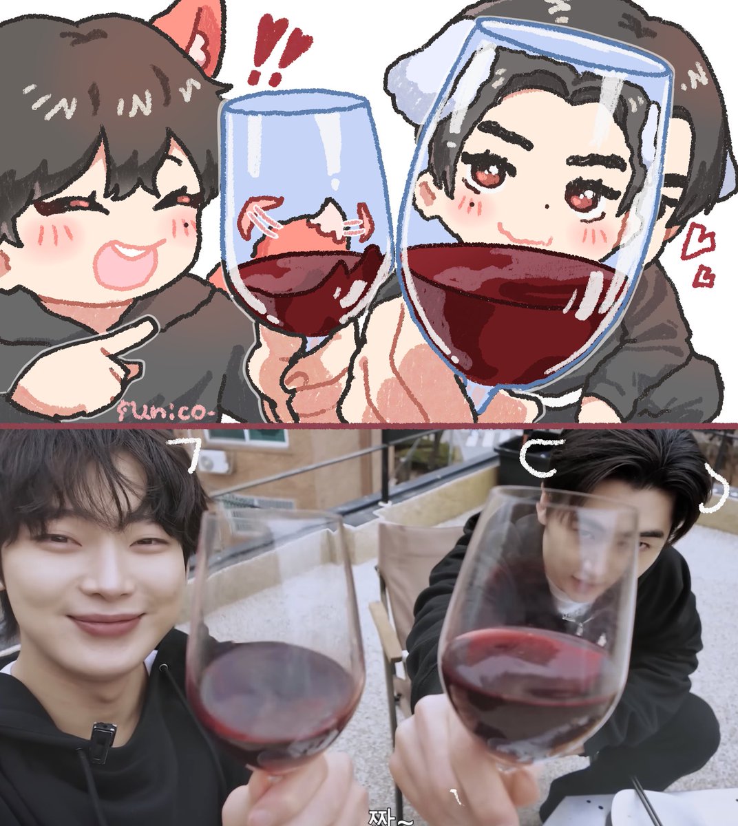 uniconinico's tweet image. 🦊🍷🐶 #sunsun