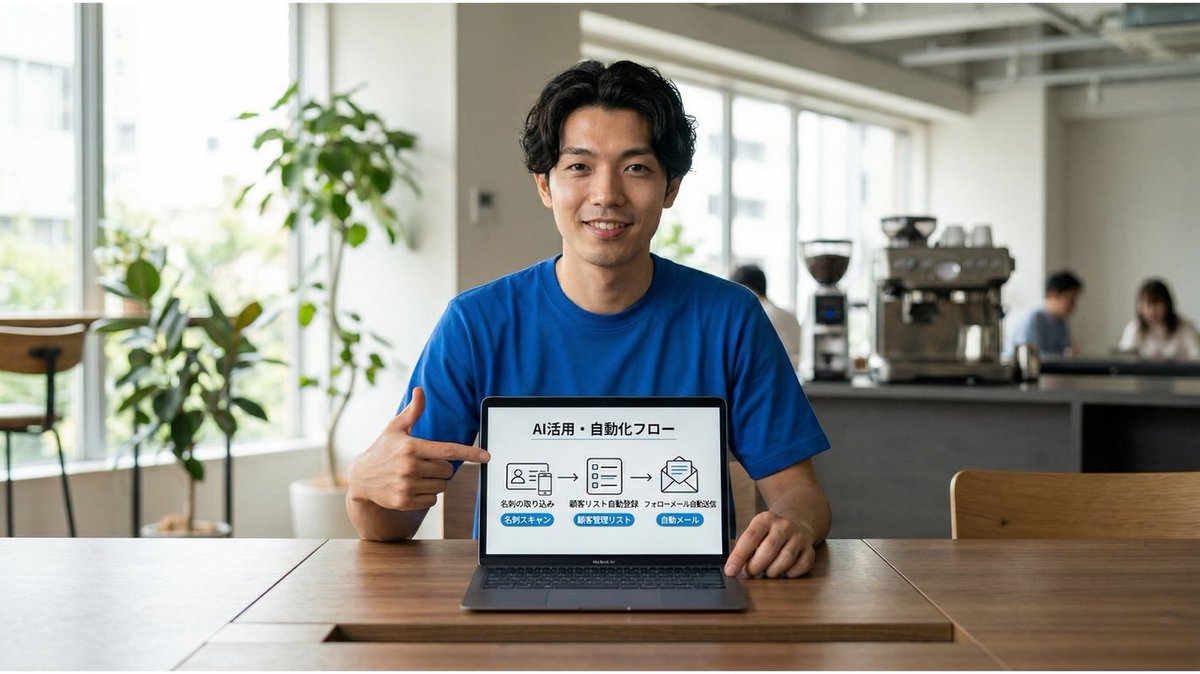 tanno_explorer's tweet photo. AIマーケティングは大企業だけの話だと思っていた。でも実際は違う。名刺管理から見込み客フォローまで、月1〜5万円・IT専任者なしで自動化できる。「仕組みを作る」ことさえできれば、担当者がいなくても動き続ける。 
https://t.co/rOXeuTLGgS
 #AI活用 #中小企業DX" https://t.co/2SVvCksVx5