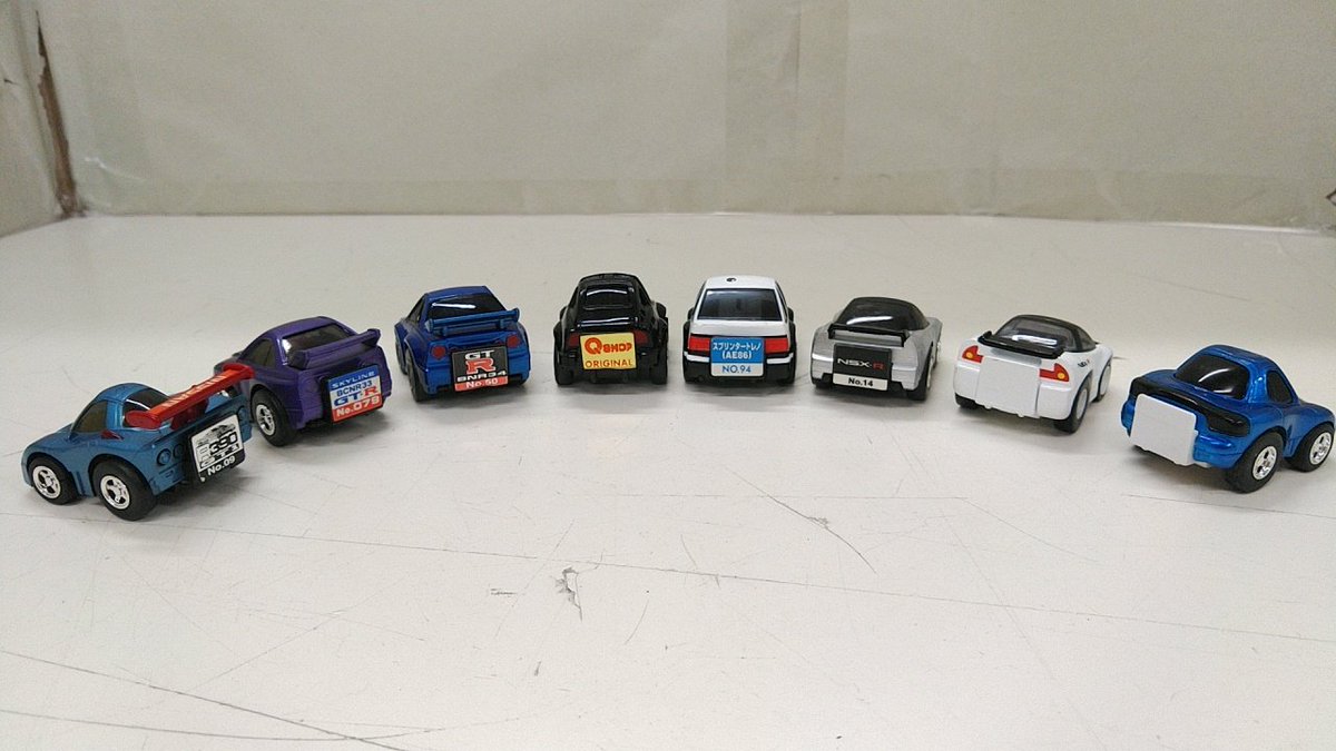 チョロQ 箱無し品は220円(税込)より FD、NSX、280Z、R34、AE86等々