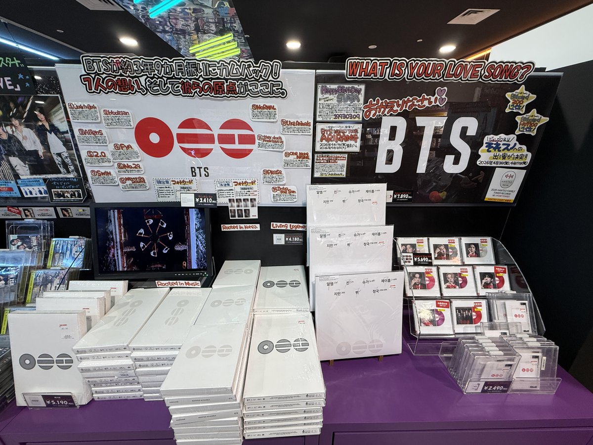 タワ渋kpop】 ❤️🪩#BTS ワールドツアー 本日から韓国公演