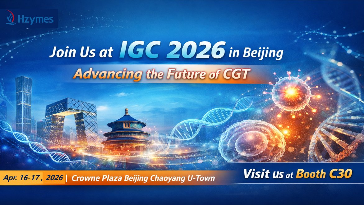 Hzymes's tweet photo. 🚀 Ready for Biomap Ltd IGC 2026?

Hzymes is heading to Beijing for one of the most exciting CGT events of the year and we’d love to meet you there!

🔥 Discover our one-stop solutions powering:
mRNA • Gene Therapy • Cell Therapy • Antibodies & Proteins

📍 Booth C30
📅 April 16–17, 2026

Let’s accelerate the future of CGT — together.
Learn more: https://t.co/okdugarHwt

#Hzymes #IGC2026 #CGT #CellTherapy #GeneTherapy #mRNA #Biotech