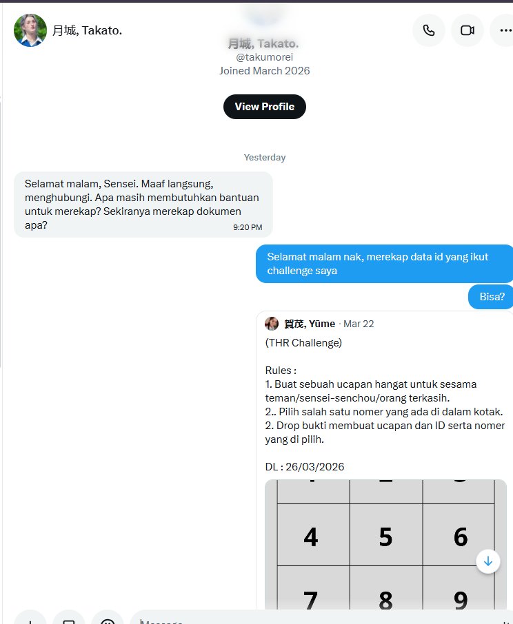 賀茂, Yūme tweet media
