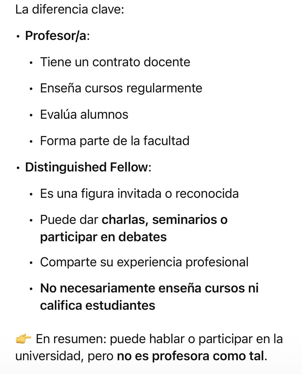 Bioarmax's tweet photo. @Liberfach0 “Distinguished Fellow” es más un cargo honorario o invitación académica que una universidad da para vincularse con una figura pública. No seas opa 😅 https://t.co/fSeEFx0Rws