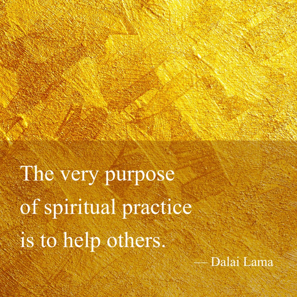 wectar's tweet image. The very purpose of spiritual practice is to help others. 
— Dalai Lama

#DalaiLama #others #purpose #practice