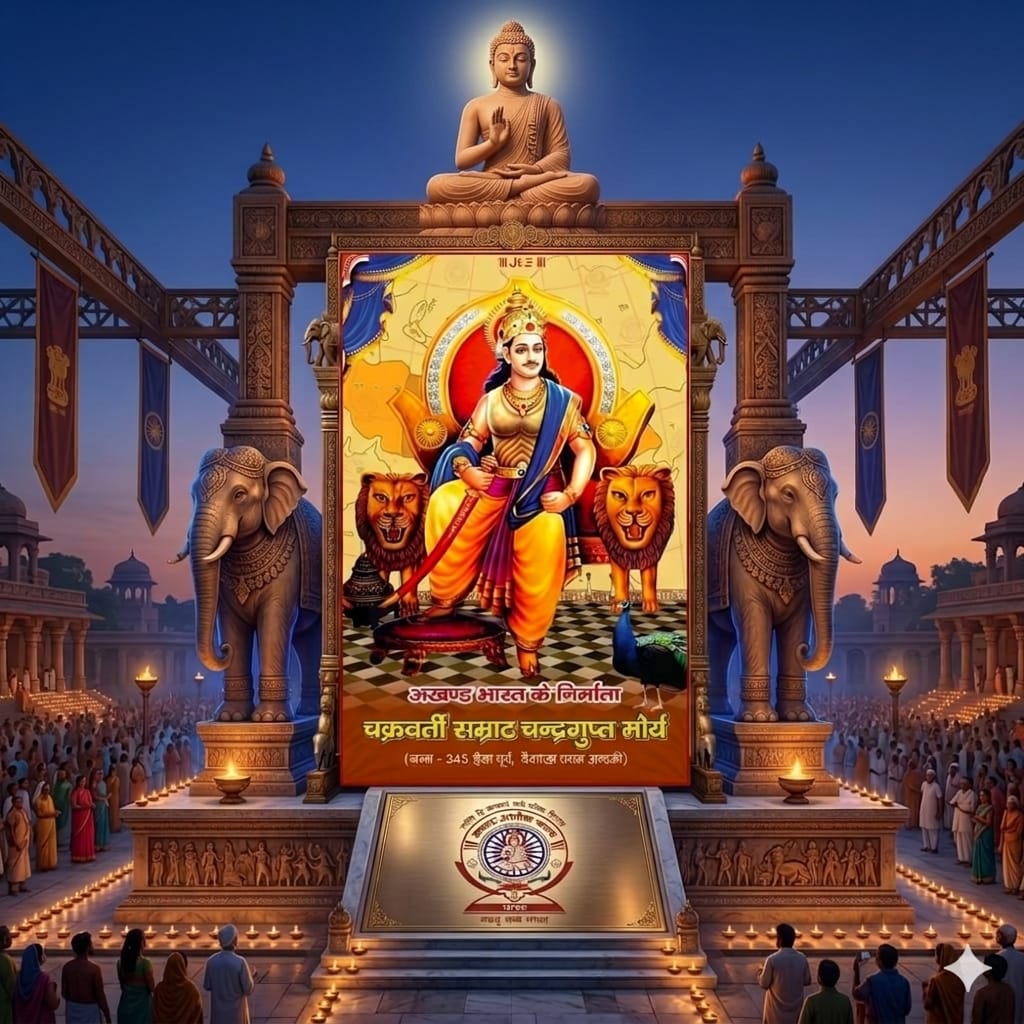 अखंड भारत के निर्माता प्रथम चक्रवर्ती सम्राट #चंद्रगुप्त_मौर्य जी की जयंती दिनांक 10 अप्रैल 2026 को बड़े धूमधाम से मनाई जाएगी सभी भारतवासियों को अग्रिम बधाई
 #अखण्ड_भारत  #chandragupta_maurya #मौर्य_साम्राज्य
<a href="/bjpmpsanghmitra/">Dr. Sanghmitra Maurya (मोदी का परिवार)</a> <a href="/Anjalisaini_/">Anjali Saini</a> <a href="/AmbedkariteLM/">AmbedkariteIN</a> <a href="/dromsudhaa/">Dr. Om Sudha</a> <a href="/TribalArmy/">Tribal Army</a>