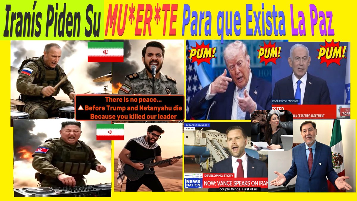 OROSOLIDORedes's tweet image. 😳😱😳😱
Que Fuerte!!! 
😳Piden la MU*ER*TE 
😱de #Trumpas y #Netan
😳Para Llegar a La Paz 
😱😳😱
😯Embajadas de #Iran publican  
😰Imágenes Decapitando a #Bestia 
😯😰😯
@fernandeznorona @JulietaRamirezP @PartidoMorenaMx 
youtube.com/live/iv7aDalFI…