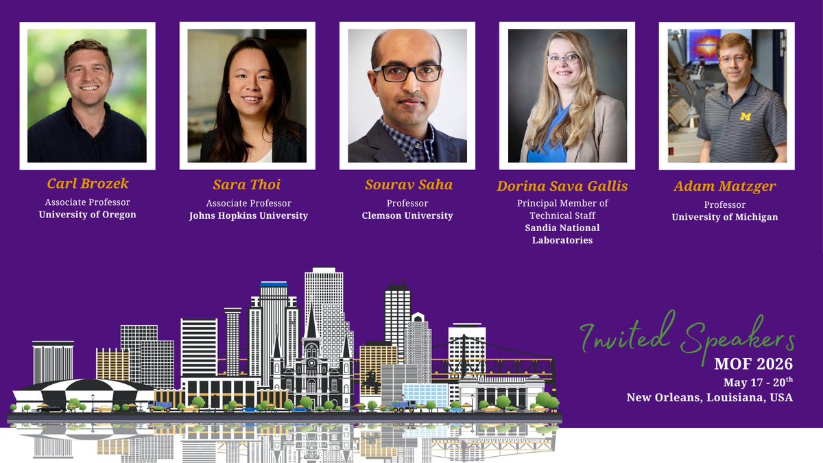 MOF2026's tweet photo. 🎤 Wednesday Speaker Spotlight

Another group of invited speakers is joining #MOF2026.

More voices. More ideas. More to come.

👉https://t.co/KIRT4Yu239

#MaterialsScience #MetalOrganicsFramework https://t.co/N7X9WhhMrG