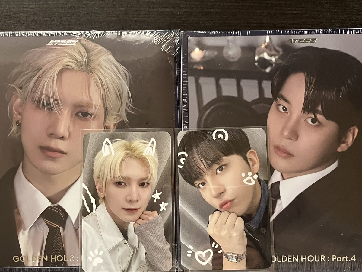 ATEEZ アチズ Golden Hour part.4 AppleMusic ラキドロ トレカ デジパ 共同購入

こちらヨサン、ジョンホあります！
ご希望の方いらっしゃいましたらお気軽にお声かけください😊