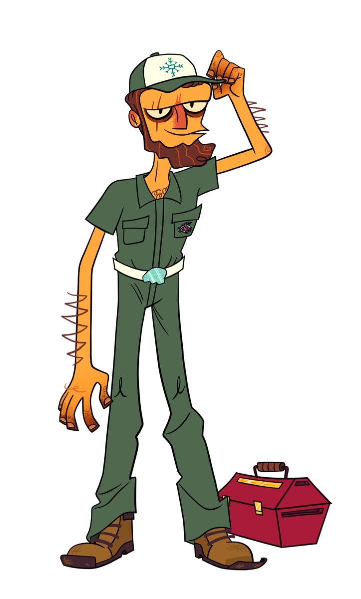 oro_juice's tweet photo. @Pocheezy Meet Gussamer Tumble! The Motherlobe's Temporary On-Site Air Conditioning Technician hired due to the summer season hitting the headquarters pretty hard.

Art by @Pocheezy 

#Psychonauts https://t.co/GxzM5GLaQg