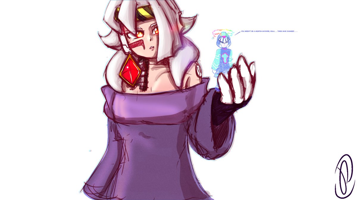 giroofficial's tweet photo. #ロックマン

here's a new sketch of Mala, but shes interacting with Cyber Elf X!!!!! https://t.co/4e9DacXUkI