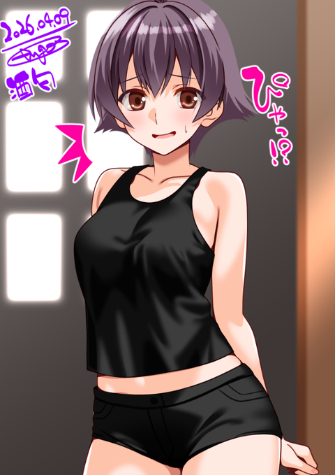 ぴゃあ酒匂(゜Д゜)!

#艦これ版深夜の真剣お絵描き60分一本勝負 
#艦これ版真剣お絵描き60分一本勝負_20260409 