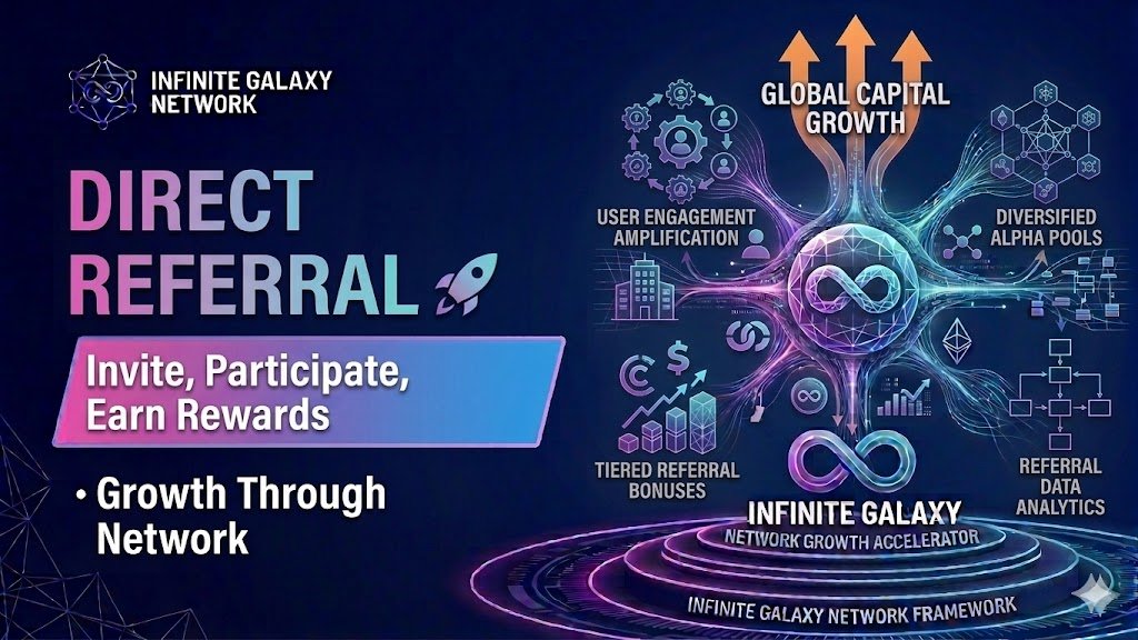 Galaxy_Protoco's tweet image. Strong ecosystems reward builders.

Infinite Galaxy introduces Direct Referral Incentives:

👤 Invite participants
💰 Earn protocol rewards
🚀 Accelerate ecosystem growth

Participation becomes momentum.

#InfiniteGalaxy #Web3