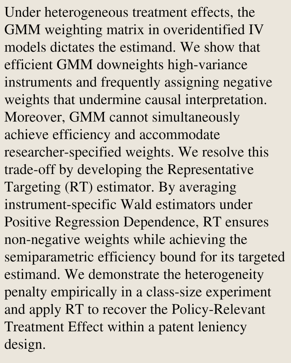 eBlogs's tweet photo. Representativeness and Efficiency in Overidentified IV

Chun Pang Chow, Hiroyuki Kasahara
https://t.co/CEXgCYZZgO [𝚎𝚌𝚘𝚗.𝙴𝙼] https://t.co/Ib4ZJHklWd