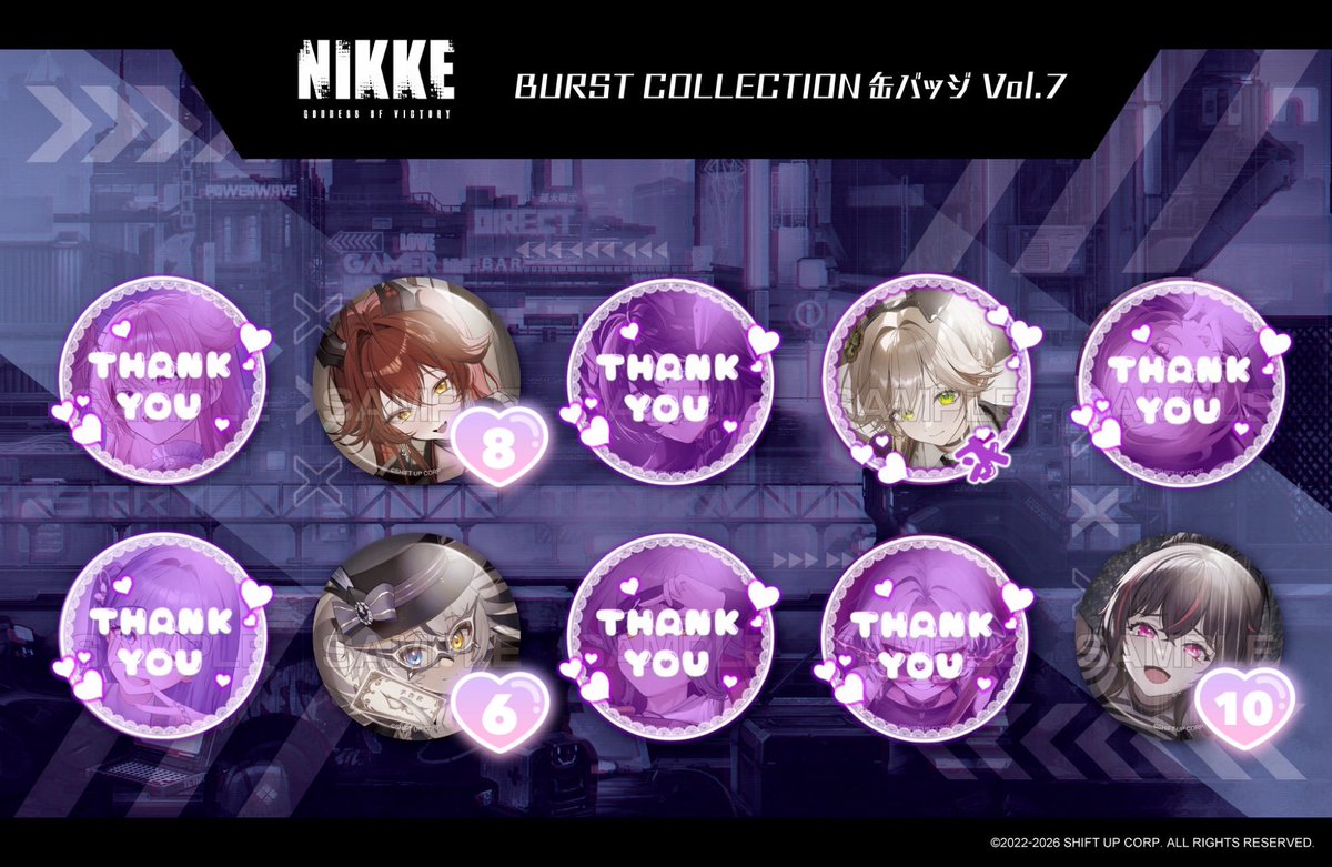 交換/譲渡】勝利の女神:NIKKE ニケ バースト缶バッジ BURST COLLECTION