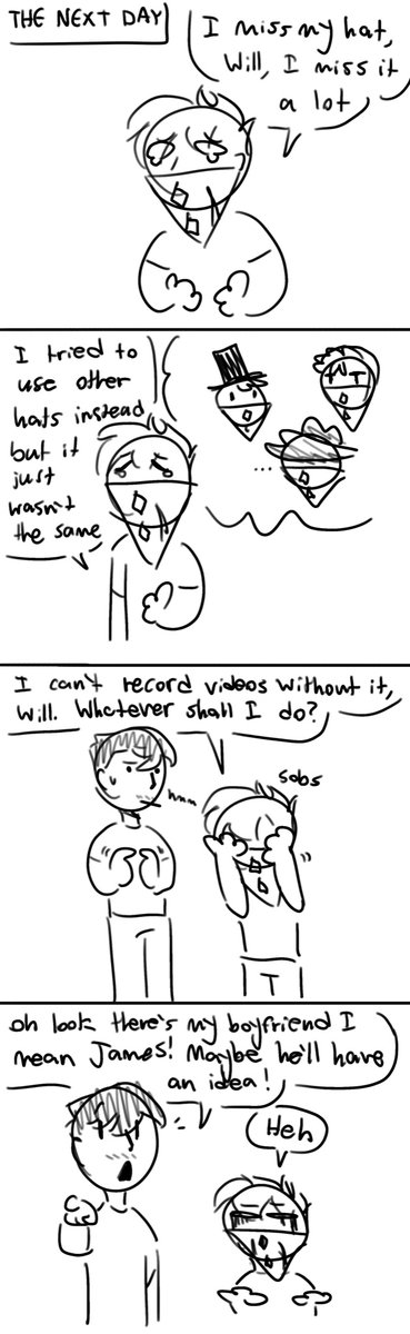 smol_phox's tweet photo. Because I’m bored here have this wnjng comic that I actually love but will never finish :))
#art #comic #fanart #wnj #jamesmarriott #willne #memeulous
(Rest in replies) https://t.co/RHrNERLLzB