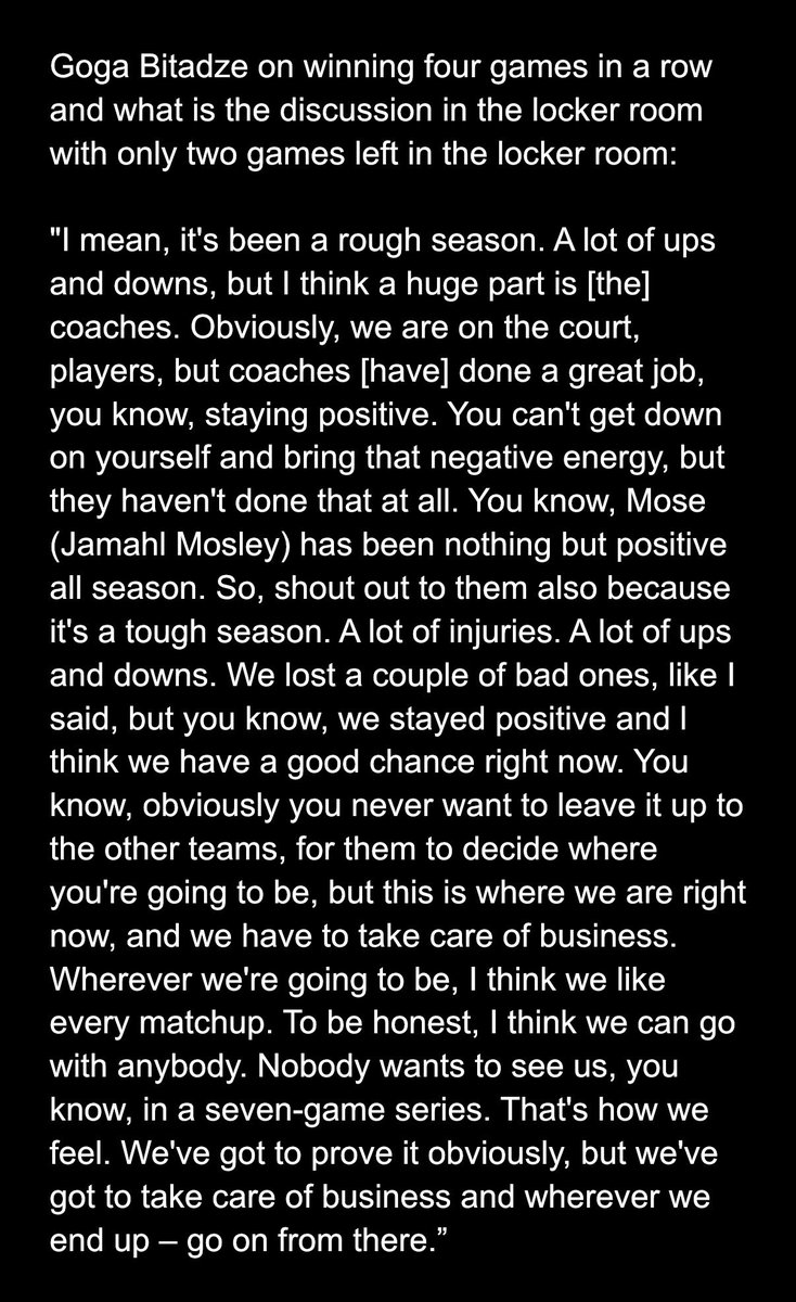 therealBeede's tweet image. #Magic center Goga Bitadze credited Orlando’s coaching staff for helping keep up the energy throughout what he called a rough season:

“Wherever we're going to be, I think we like every matchup. To be honest, I think we can go with anybody.”

Full remarks: