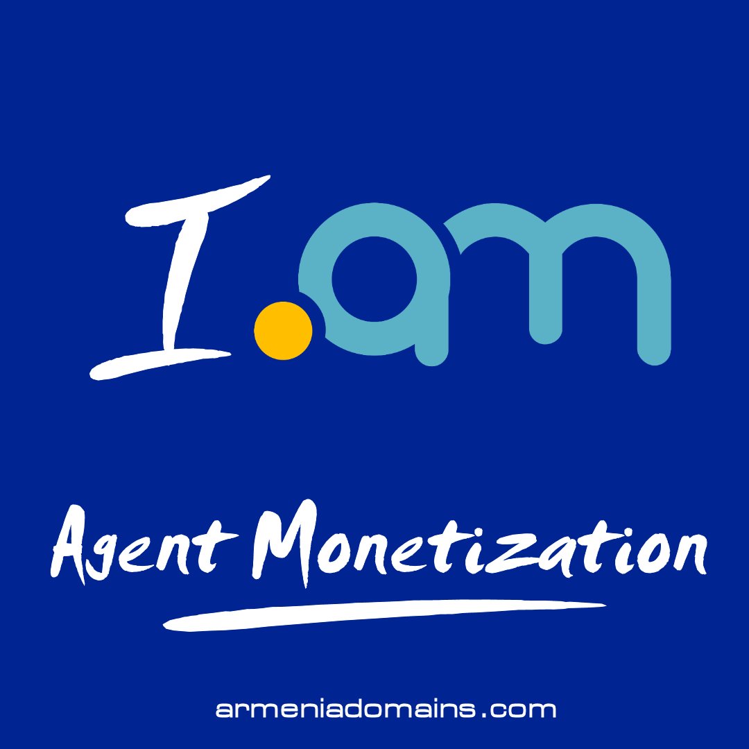 ArmeniaDomains's tweet photo. Agent monetization (AM) turns AI agents into revenue-generating assets, through subscriptions, usage fees, commissions, or outcome-based pricing and much more. Already powering trading, support, and sales workflows, it’s rapidly becoming core infrastructure.

Using the .am country code top-level domain (ccTLD) can be an option to help amplify this!

The .am abbreviation directly aligns to “Agent Monetization (AM),” creating sharp, memorable domains, and signals you’re building for the agent-first economy.

I .AM Express Yourself -  https://t.co/zALSJ7LuAI