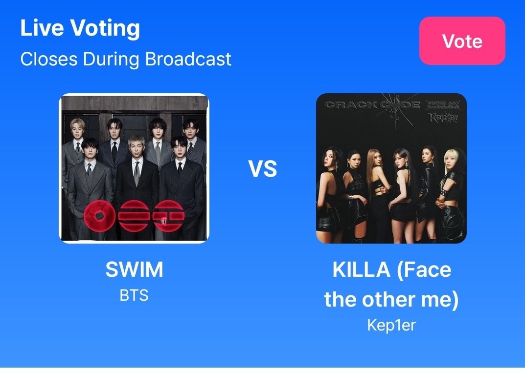 📢 | MCOUNTDOWN "LIVE-VOTING" has started! 

Cast your 5x votes for #SWIM on Mnet Plus App now! Run, ARMY! 🏃‍♀️🏃

🗳️: mnetplus.onelink.me/TRa8/xohkwx0b?…