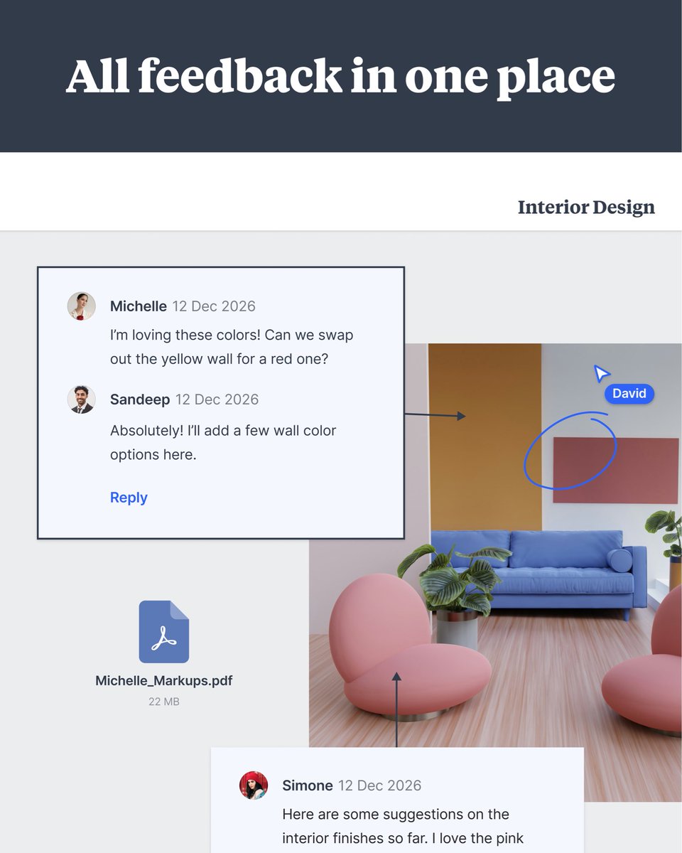 milanote's tweet photo. Working with a remote team? Cut down on scattered emails and PDFs. Discuss the work in context and get more done. https://t.co/ANtOGIVC5a