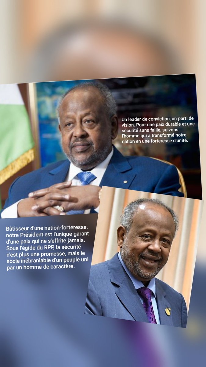 MkWillflash's tweet photo. Hors de son sillage, la paix s'égare ; sans le RPP, la stabilité vacille. Il a fait de notre diversité une force et de notre terre une citadelle où s'épanouit l'avenir d'une nation souveraine.
@Ilyasdawaleh @IsmailOguelleh https://t.co/wSQv6lvB81
