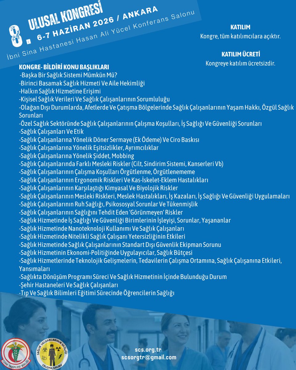 Sağlık Çalışanlarının Sağlığı Çalışma Grubu tweet media