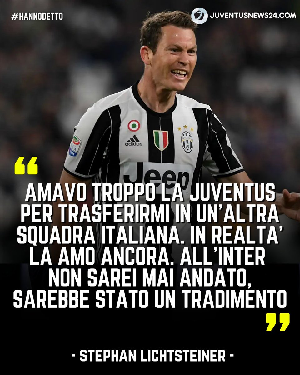 junews24com's tweet image. ⚪️ Stephan #Lichtsteiner giura amore eterno alla #Juve nell'ultima intervista a La Gazzetta dello Sport

🚫 «All’#Inter non sarei mai andato, sarebbe stato un tradimento verso un club che amo ancora profondamente»

💪 Parole da vero leader che infiammano i tifosi