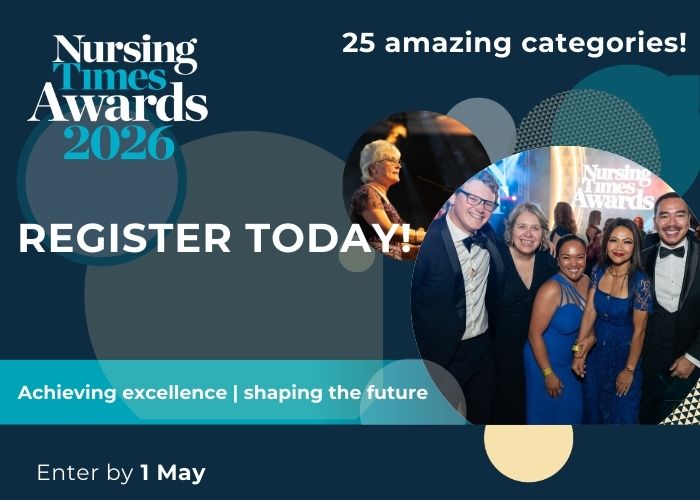 NursingTimes's tweet image. Have you registered to enter the Nursing Times Awards 2026?
With 25 categories celebrating nursing and midwifery, this is your chance to showcase your work, gain recognition for your team and share best practice.
lnkd.in/eDaUv_p9
#Nursing #Midwifery