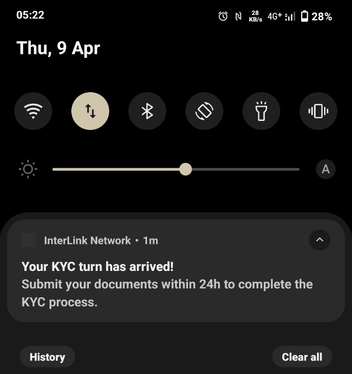 Tonycruz201's tweet image. At the early hours of today i got a notification that "my turn for KYC has arrived " and i need to complete it before 24hrs 😁

Did you get yours ?, I will keep you updated ✅
#ITLG #ITL #Interlink