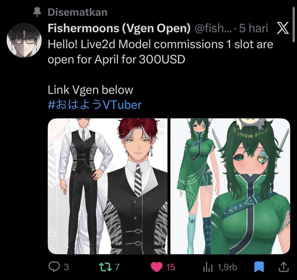 Fishermoons (Vgen Open) tweet media