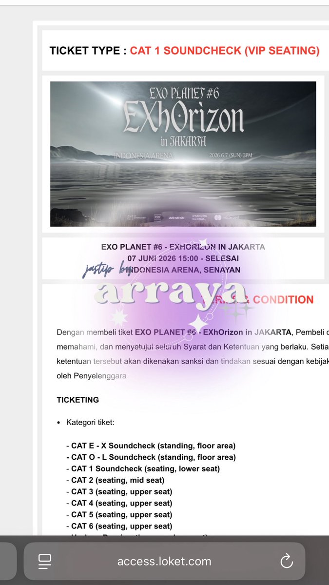 by arraya | JASTIP TIKET KONSER tweet media