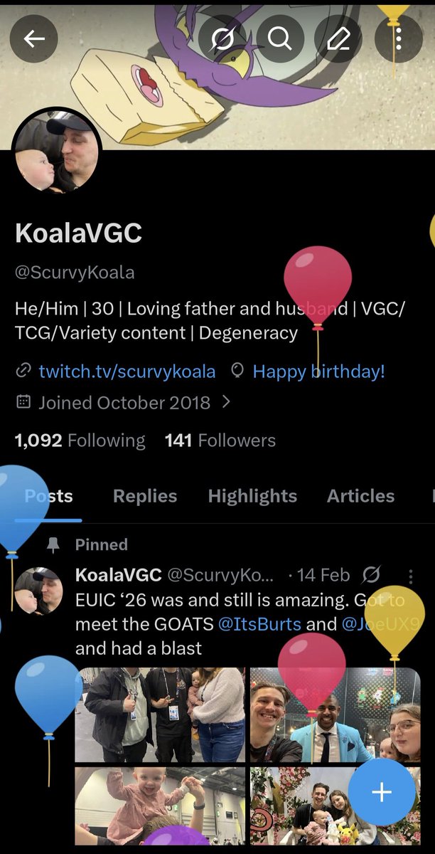 ScurvyKoala's tweet photo. Age +1 https://t.co/3l098nd1WJ