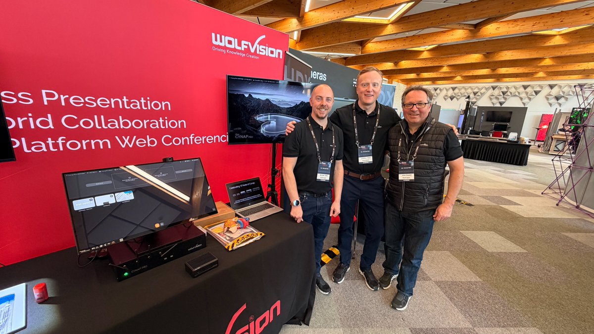 WolfVision_EU's tweet photo. We’re at the 2026 @LTSMG_  Conference this week at the @uniofwarwick.

Team UK colleagues - Jonathan Owen, Michael Edlin and Julien Bussell are all set up and looking forward to meeting everyone this week. If you're attending, be sure to drop by and say hello!

#LTSMG #EdTech #Classtoomtechnology #HigherEdTech