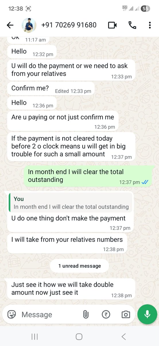 KumarDives50543's tweet photo. @FreoMoney Your agent, Prashant (+91 7026991680) is making excessive recovery calls and even threatening to call my relatives, which is unacceptable. 

This is causing severe mental stress and violates RBI recovery norms. Kindly intervene and stop this immediately. #harassment https://t.co/0CoGPhzMqx