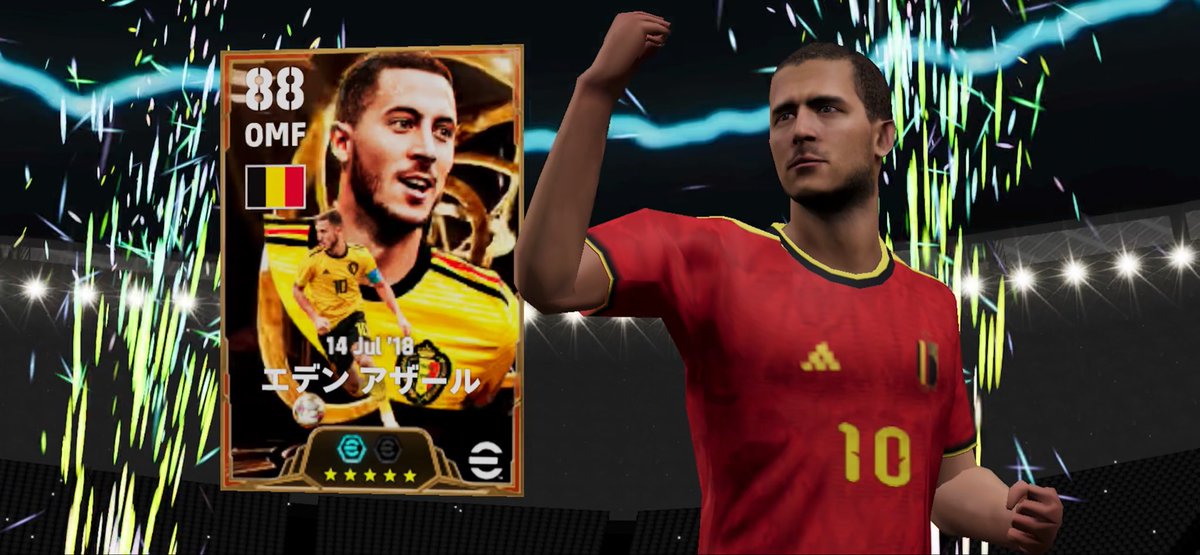 hazarddegozard's tweet image. 40連目で1番最初に来たー！！！
愛は勝つ💪🔥

欲を言えばBT演出観たかった…笑

#eFootball2026 #イーフト #Hazard #アザール #アザール登場 #BTアザー