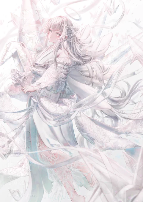 #私の絵の圧倒的なこだわり 瞳、髪、服、白 圧倒的なこだわりが多くて絞れません!
