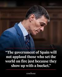johnobrien98's tweet photo. Pedro Sanchez of Spain quote:

"Spain will NOT applaud the country that started a world fire, just because they now turn up with a bucket"

$20 billion USD+ plus spent to open the straits of Hormuz, straits that were open before this conflict started. https://t.co/DHenSZxN2C