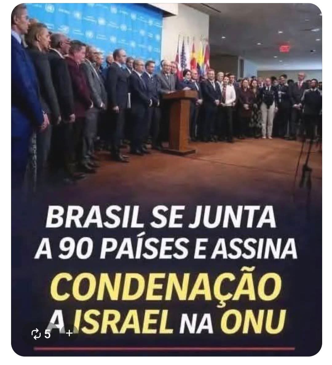 É isso aí 👍,  parabéns ao nosso Brasil 🇧🇷, por não compactuar com genocídio de pessoas inocentes.